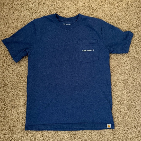 CARHARTT Men’s Medium Relaxed T Shirt, Logo Pocket, Back Graphic, Heavyweight - Picture 2 of 6